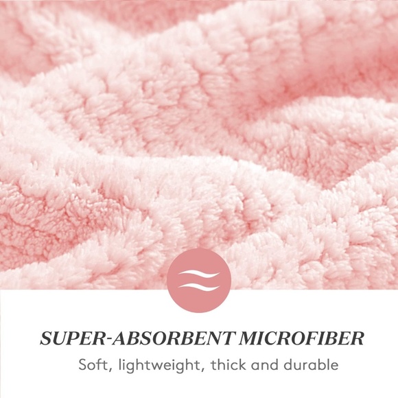 Large Ultra-Soft Hands-Free Fast Drying Microfiber Anti Frizz Hair Dry Towels - Picture 6 of 9